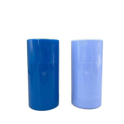 Blau-Hochdrückung Stock-Leercontainer des desodorierenden Mittels ringsum 75g kundengebundenes Logo 50g