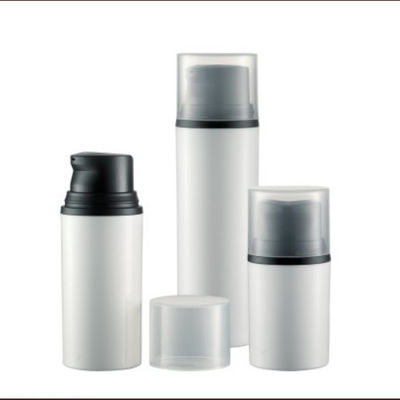 Hautpflege-reißen leere schwarze Lotions-Pumpflasche 15ml 30ml 50ml pp. an