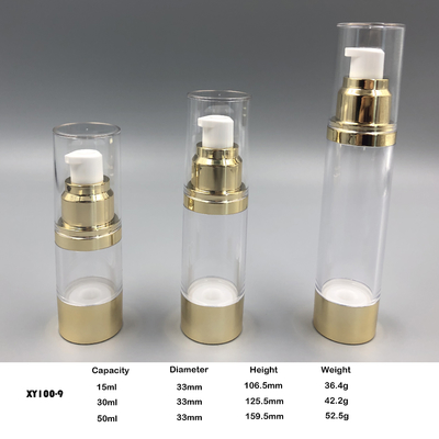 15ml, 30ml, Hautpflege 50ml, die luftlose Pumpflasche verpackt