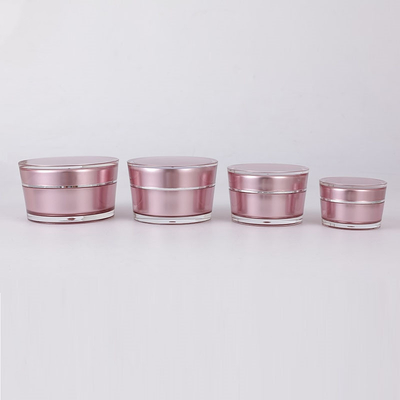 runde Schrägflächenluxusform 15g 30g 50g 75g leere Acrylcremetiegel-Kosmetik, die für Kosmetik mit Deckel verpackt