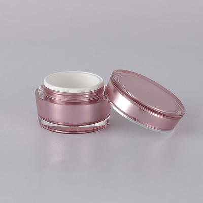 runde Schrägflächenluxusform 15g 30g 50g 75g leere Acrylcremetiegel-Kosmetik, die für Kosmetik mit Deckel verpackt