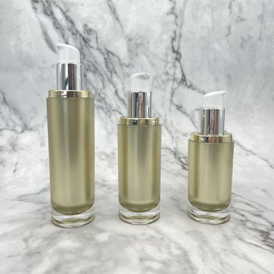 Pumpflasche-leeres Plastiklotions-Goldheißes acrylsauerc$stempeln 100ml 120ml kosmetisches