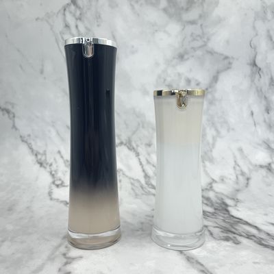 Luxuskosmetische verpackende luftlose acrylsauerflasche 50ml 100ml mit Blatt-Form-Düse
