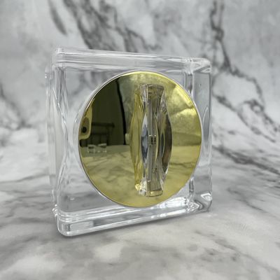 Quadratische Art Rundenrandentwurfsacrylcremetiegel hochwertige Spiegelabdeckung 30g, 50g XY2201
