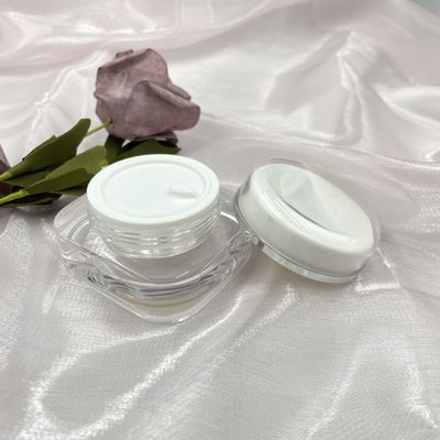 Vielseitiges Quadrat-kosmetische Plastikgläser sahnen Verpacken15g 30g 50g mit runder Kappe