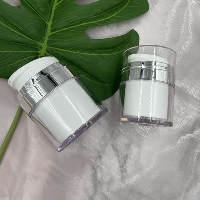 Kosmetische Verpacken15g 30g Runde PMMA luftloser Glas-Dreh für Hautpflege-Creme