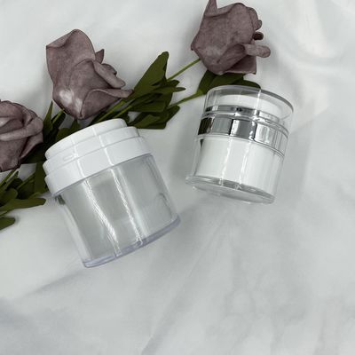 15 / luftloser Glas-leerer Acrylsahneflaschen-kosmetischer bedienungsfreundlicher Behälter-tragbare Reise-Make-upwerkzeuge der Pumpen-30/50g