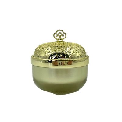 Runde des goldene klare kosmetische Plastikbehälter-metallisierte Luxuscremetiegel-5g 15g