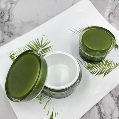 runde Schrägflächenluxusform 15g 30g 50g 75g leere Acrylcremetiegel-Kosmetik, die für Kosmetik mit Deckel verpackt