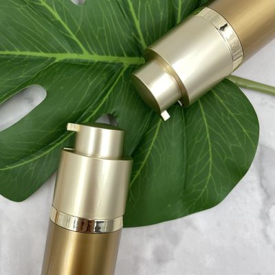 Luftloser Pumpflasche-Auslöser-doppel-wandige Galvanisierung des Gold30ml 15ml für Kosmetik