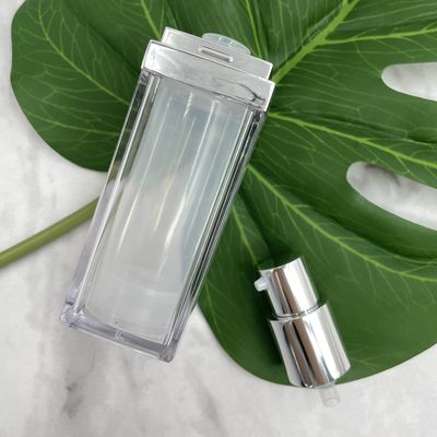 Doppel-wandiges Aluminium der Quadrat-kosmetisches luftloses Pumpflasche-30ml