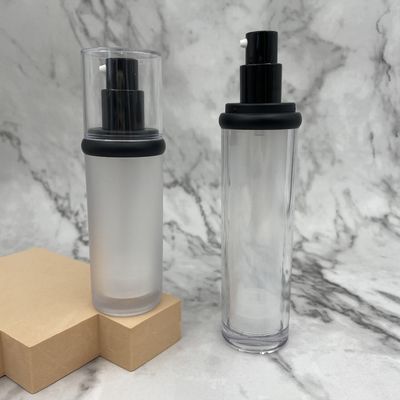 ABS schultern leere luftlose Flaschen-Runde Skincare 50ml/gerade metallisierte Oberfläche