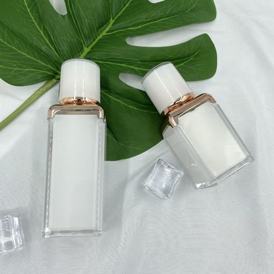 luftloses leeres Make-up 15ml 30ml füllt doppel-wandige quadratische ABS Kappe ab