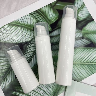 Runder Verschluss auf der luftlosen Pumpflasche-Seide, die 50ml für Creme aussortiert