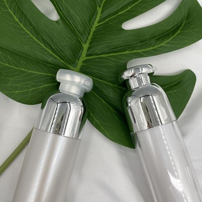 Kosmetische Pumpflasche doppel-wandige LUXUSABS 15ml kleine Behälter mit Clip