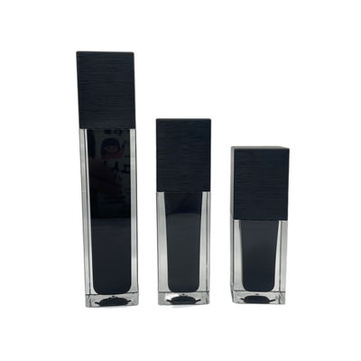 UVschrauben-Bürste Matt Black Acrylic der Quadrat-kosmetische Pumpflasche-60ml
