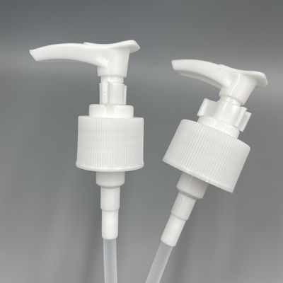 Kleine Lotions-Pumpe 24/410 der Dosierungs-0.7CC mit Clip-Silber Aluminiumschließung glänzen