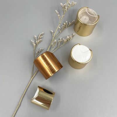 Aluminiumdisketten-Spitze Flip Cap Top Dispensing Gold 24/410 metallisierte Oberflächen