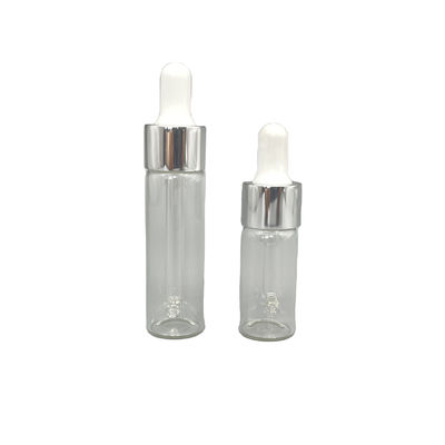 Glaskosmetik 10ml 15ml füllt gerade Form mit Aluminiumöl-Tropfenzähler ab