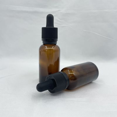 Undurchsichtiger Amber Glass Cosmetic Bottles Dropper-Besetzer offensichtliches 30ml mit Fototaxis