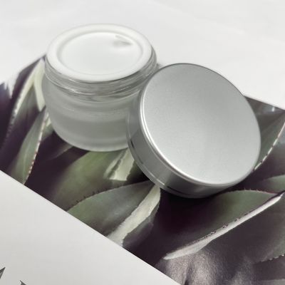 Runde kundenspezifische Glaskosmetik 20g rüttelt Verpackenhöhe 3.2cm des durchmesser-4.7cm