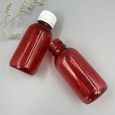 Gegen leere Plastikuvrunde der sirup-Flaschen-100ml 3.52OZ mit Besetzer-offensichtlicher Kappe