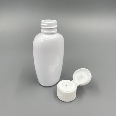 Oblate Art Plastik-HAUSTIER Pumpflasche flaches 50ml Sauerstoff mit Kappe verhindern