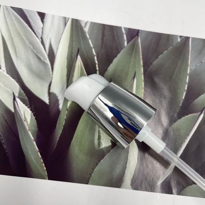 Silbernes Plastikder behandlungs-Pumpen-0.2ML/T metallisierte Schließung Handder feuchtigkeitscreme-20/410