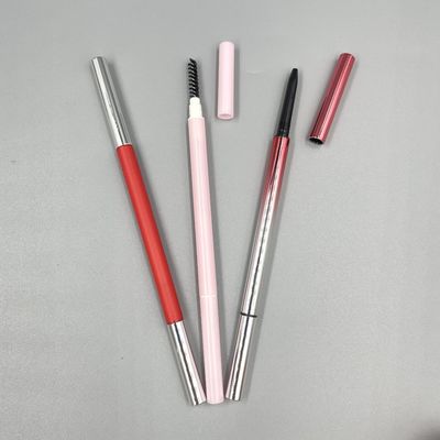 Empfindliche Dreieck-Augenbrauenstift 146mm 7mm ABS verdoppeln Hauptaugen-Make-upbehälter mit Bürste