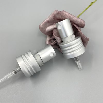 Matt Silver Perfume Pump Sprayer-Zufuhr Alu 24/410 Dosierung 0.12ML mit Clip-Verschluss