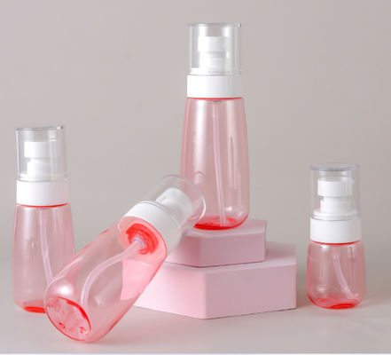 Pumpflasche-transparentes Rosa-einzelne verpackende feiner Sprüher-weiße Gesichtsleichte berührung 100ml Petg
