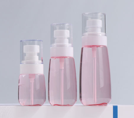 Pumpflasche-transparentes Rosa-einzelne verpackende feiner Sprüher-weiße Gesichtsleichte berührung 100ml Petg