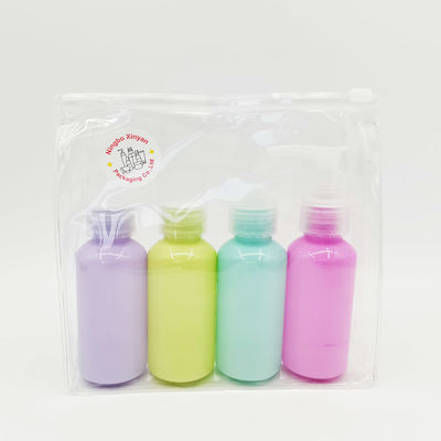 Haustier-Pumpflasche-Rosa-Purpur-hellgrünes hellblaues Reise-Satz-Reihe Skincare 75ml