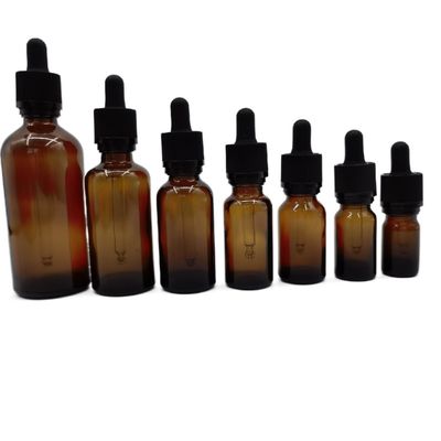 Ratschen-Schließung 100ml Amber Glass Cosmetic Bottles Dropper Kinder schützen