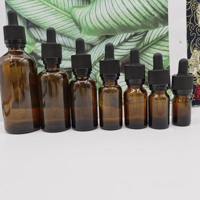 Ratschen-Schließung 100ml Amber Glass Cosmetic Bottles Dropper Kinder schützen