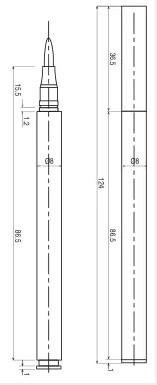 Kosmetische Werkzeuge populäre Art-Runden-Spitzen-flüssige Lidstrich-Pen Tipp Sizes 1.5mm 1.8mm