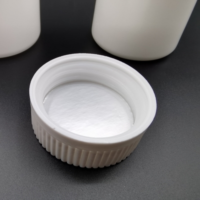 prüfen weiße Flaschen-Kinder des HDPE-120cc Kappe runterdrücken und sich drehen, um sich zu öffnen