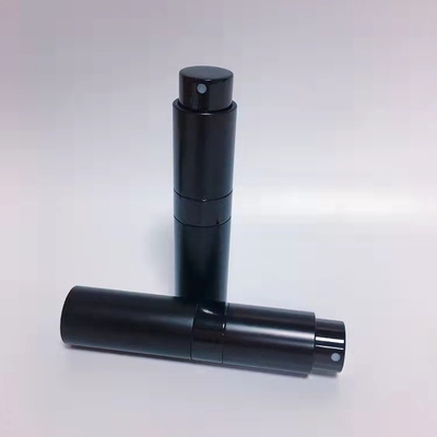 Schwarz-Farbhochwertige nachfüllbare Parfüm-AluminiumSprühflasche Reise-Mini Aluminums 8ML